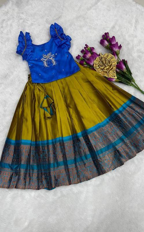NEW LAUNCING KIDS LEHENGA CHOLI silk Surat wholesale bulk kids clothing.